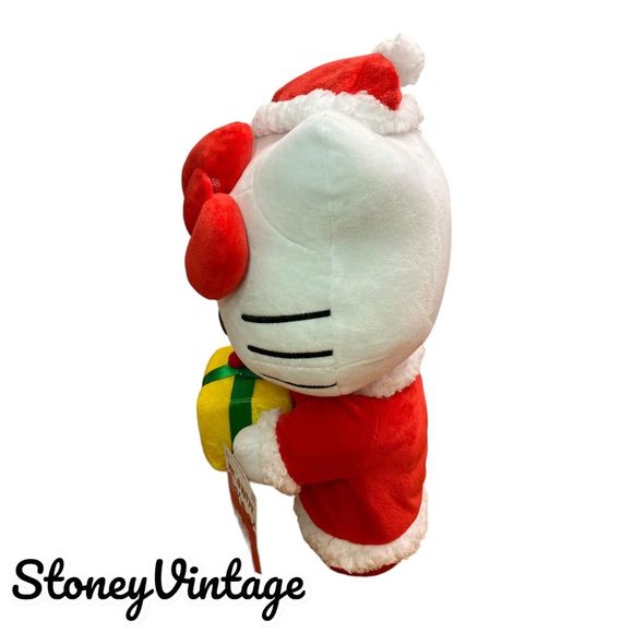 Sanrio Hello Kitty CHRISTMAS GREETER 20” Miss Santa Suit with Gift Present - Picture 4 of 9
